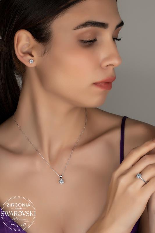 Union Zirconia Kadın 6 Tırnak Gümüş Set