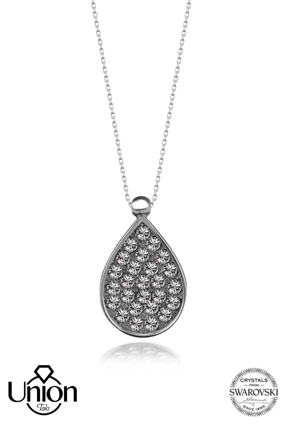 Union Crystal Kadın Damla Gümüş Kolye