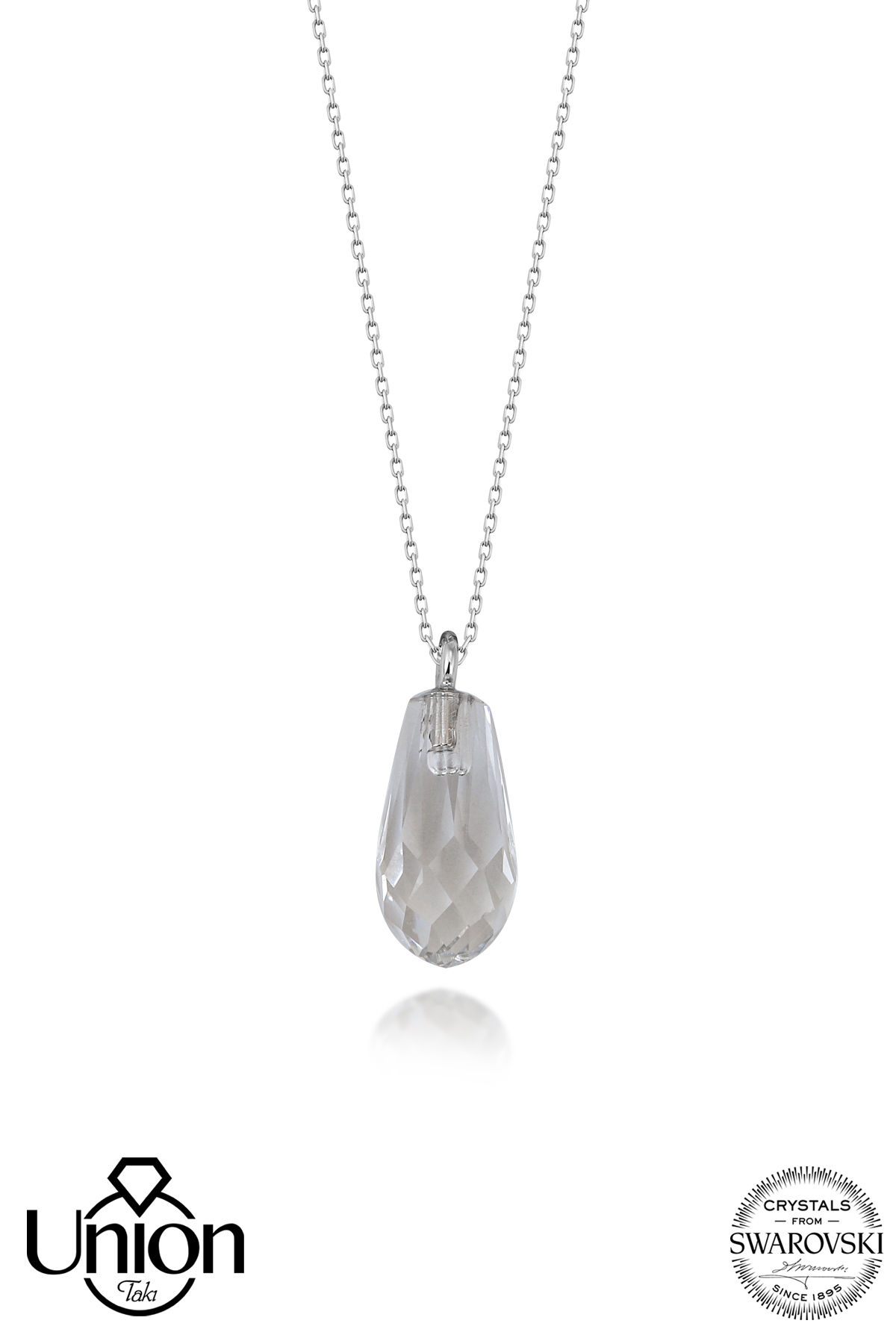 Union Crystal Kadın Metal Drop Gümüş Kolye