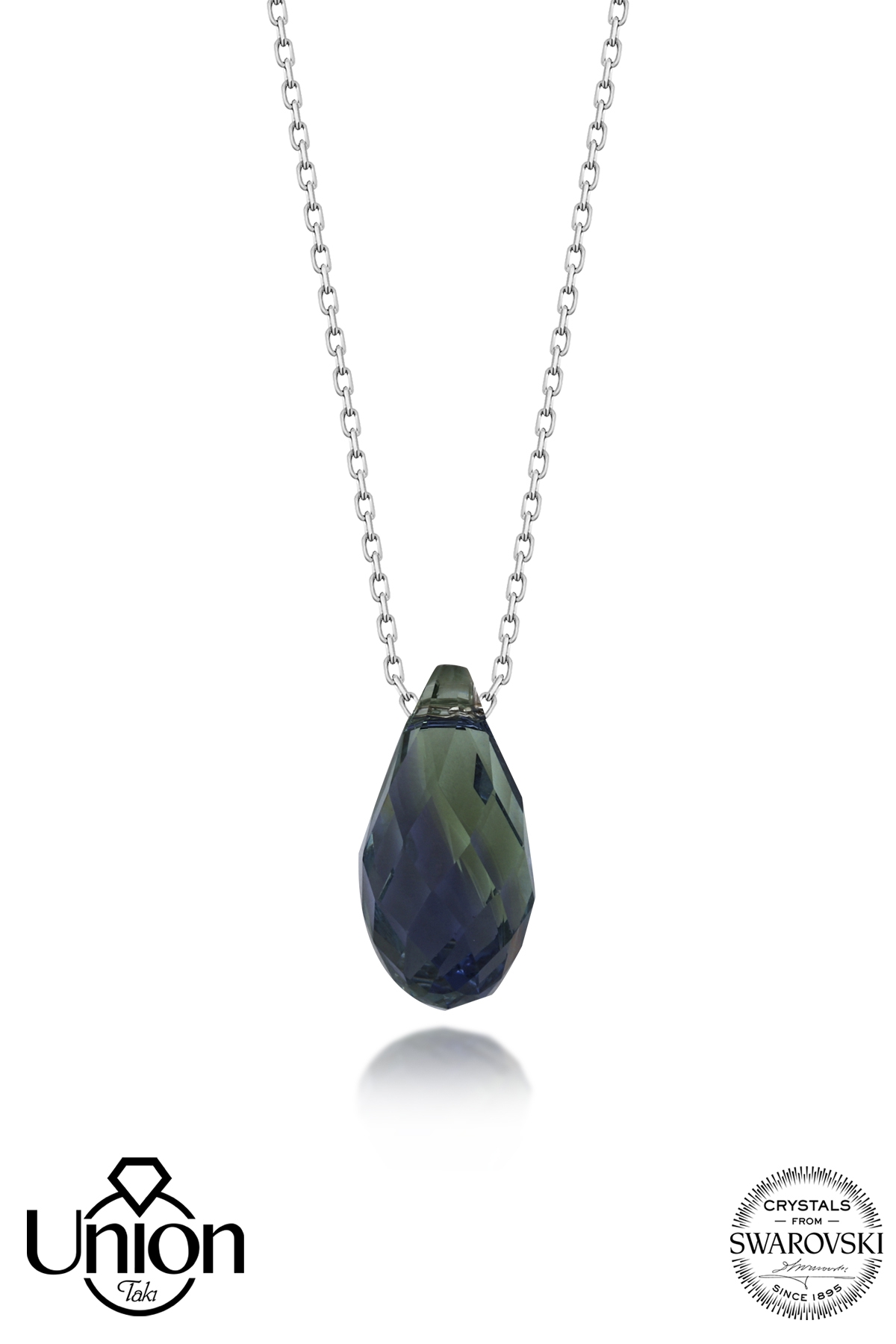 Union Crystal Kadın Blue Drop Gümüş Kolye