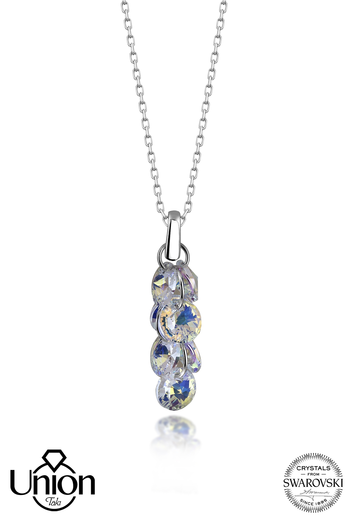 Union Crystal Kadın Shine Salkım Gümüş Kolye