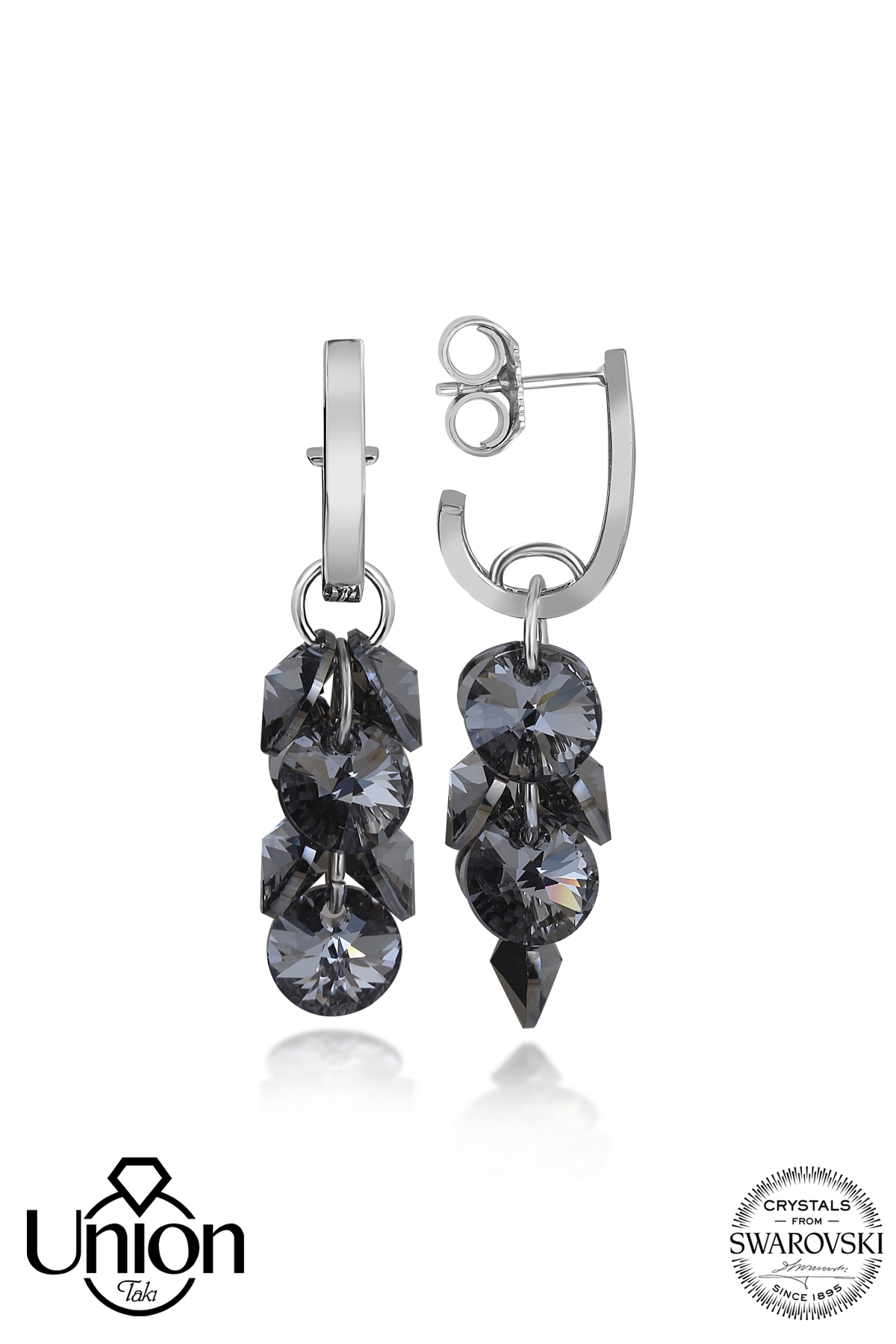 Union Crystal Kadın Salkım Gümüş Küpe
