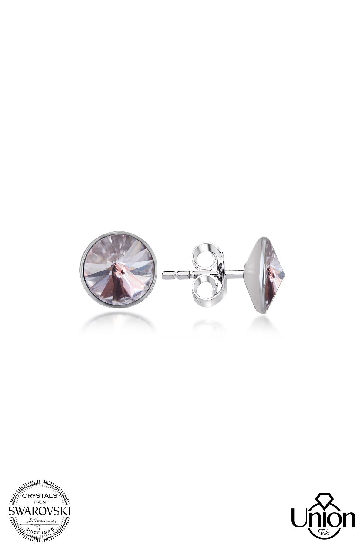 Union Crystal Kadın 6 mm Mini Gümüş Küpe