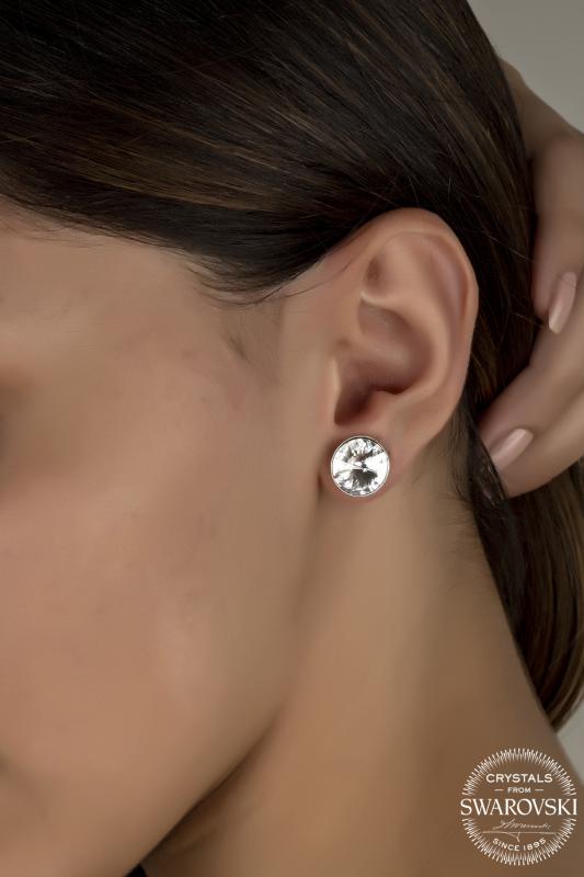 Union Crystal Kadın Çivili Gümüş Küpe