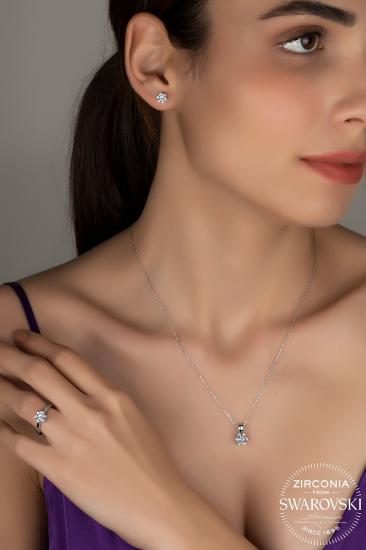 Union Zirconia Kadın 6 Tırnak Gümüş Set