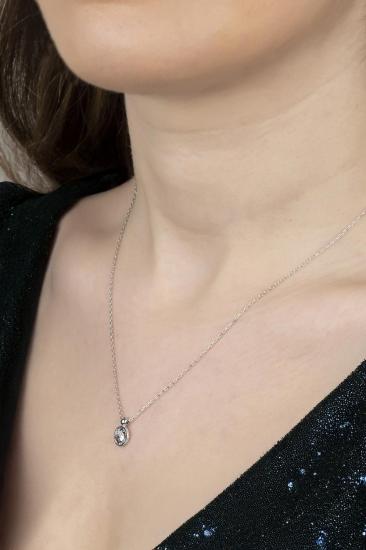 Union Crystal Kadın Minimal Zirconia Gümüş Kolye