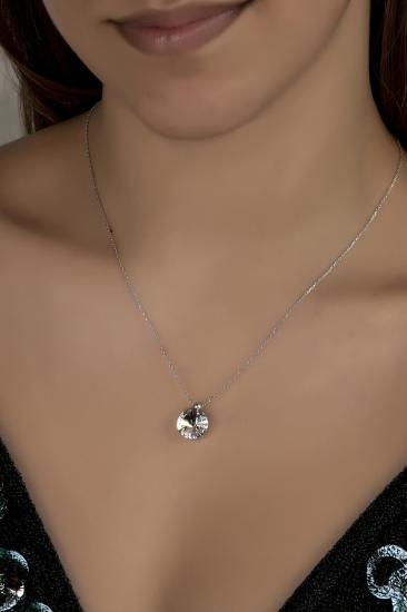 Union Crystal Kadın Tırnaklı Gümüş Kolye