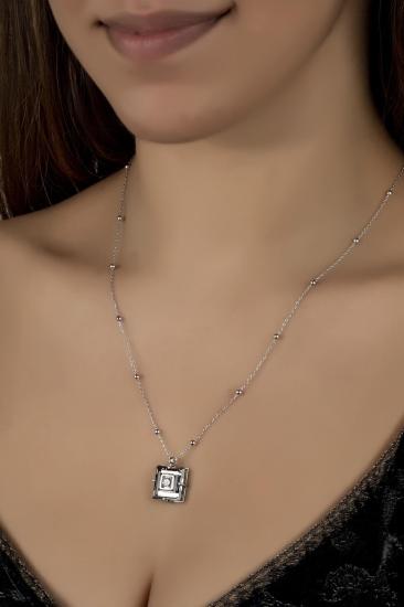 Union Crystal Kadın Black Dıamond Gümüş Kolye