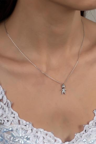 Union Zirconia Kadın Erkek Çocuğu Gümüş Kolye