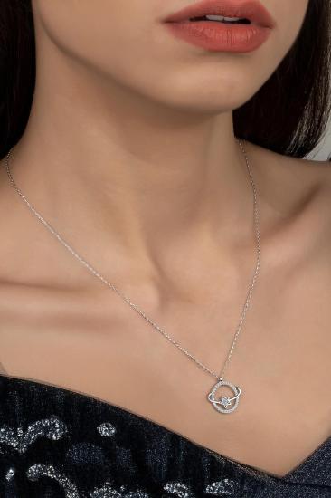 Union Zirconia Kadın Gezegen Gümüş Kolye