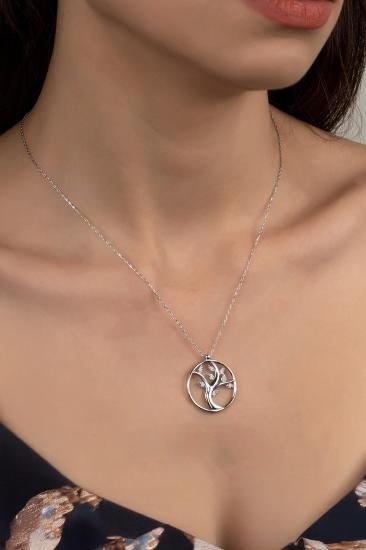 Union Zirconia Kadın Hayat Ağacı Gümüş Kolye