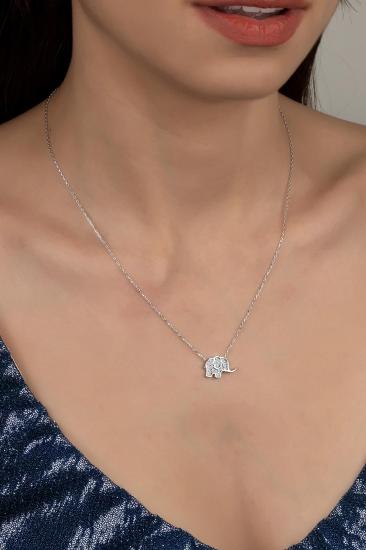 Union Zirconia Kadın Fil Gümüş Kolye