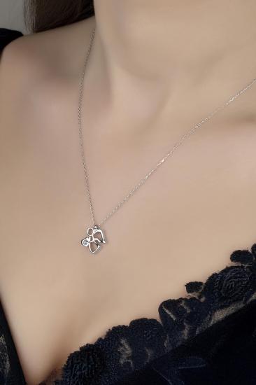 Union Zirconia Kadın Kalbimin Meleği Gümüş Kolye