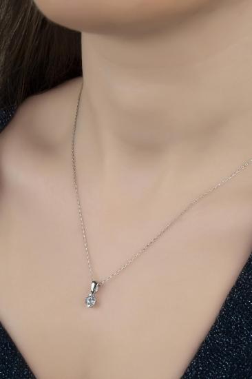 Union Zirconia Kadın Tektaş Gümüş Kolye