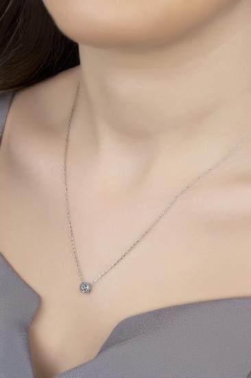 Union Zirconia Kadın Tektaş Gümüş Kolye