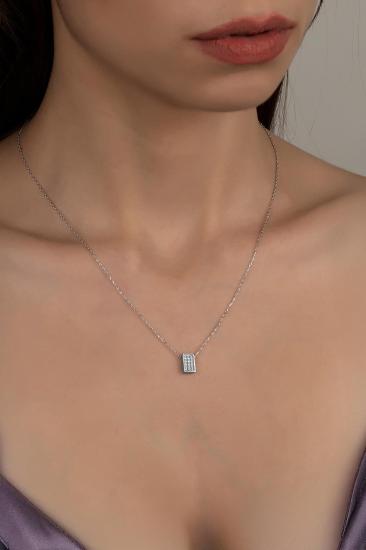 Union Zirconia Kadın Sıralıtaş Gümüş Kolye