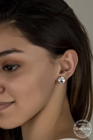 Union Crystal Kadın SS Tırnaklı Çivili Gümüş Küpe