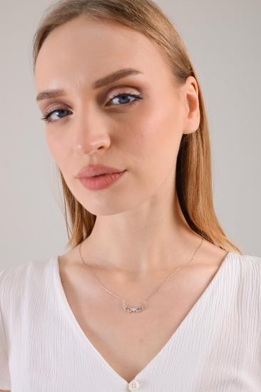 Union Zirconia Kadın Kanatlı Kalp Gümüş Kolye