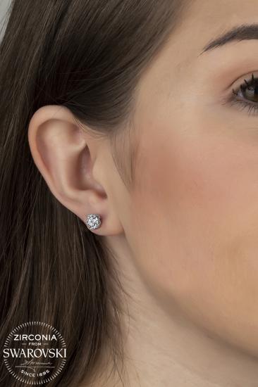 Union Zirconia Kadın 1.68 Karat Tektaş Gümüş Küpe