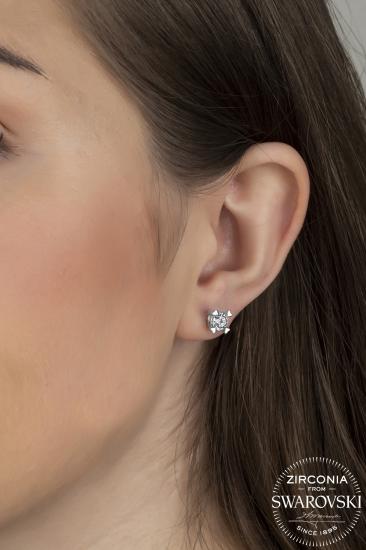 Union Zirconia Kadın 0.92 Karat Tektaş Gümüş Küpe