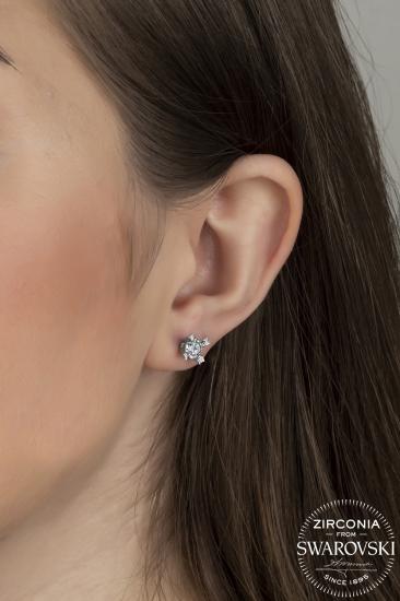 Union Zirconia Kadın 0.92 Karat Tektaş Gümüş Küpe