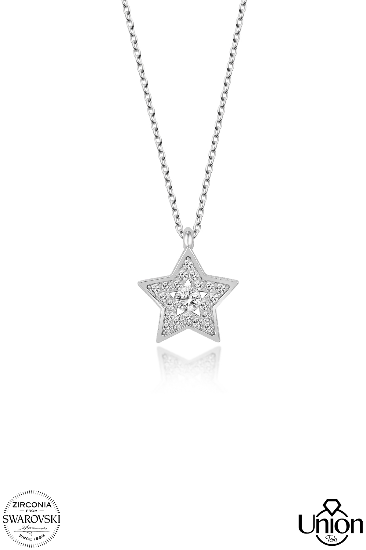 Union Zirconia Kadın Star Gümüş Kolye
